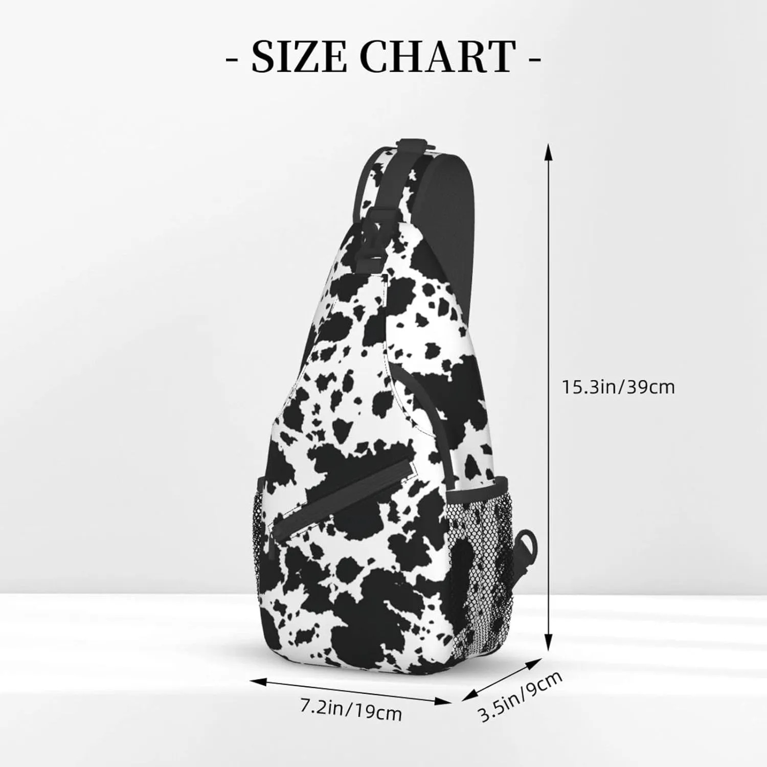 Cow Print Sling Bag Crossbody Sling Backpack Travel Hiking Daypack Chest Bags Shoulder Bag For Women Men