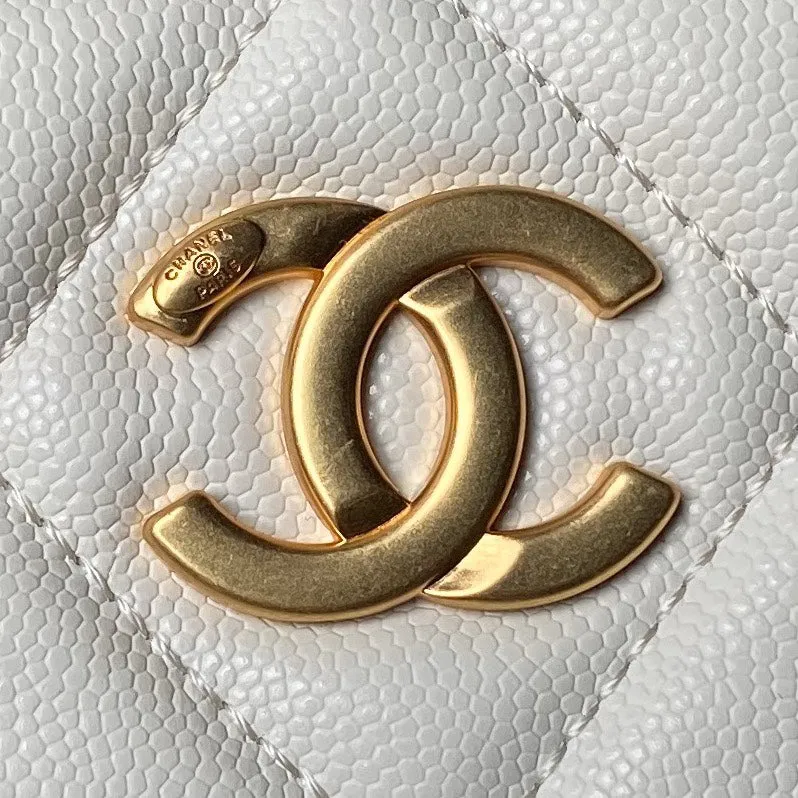 cream gold 30cm shopping 24a Smart devices CHANEL Discounted rates hardware bag caviar