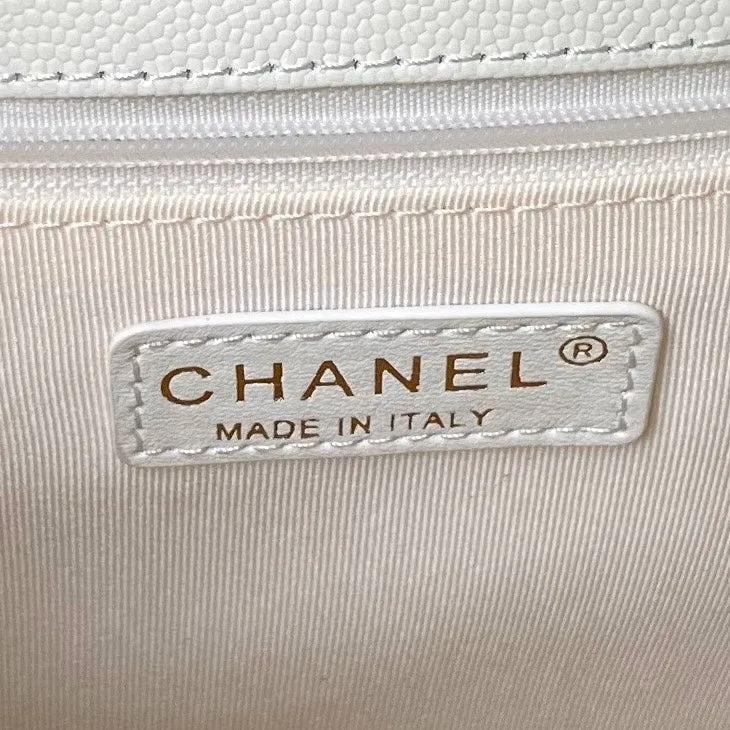 cream gold 30cm shopping 24a Smart devices CHANEL Discounted rates hardware bag caviar