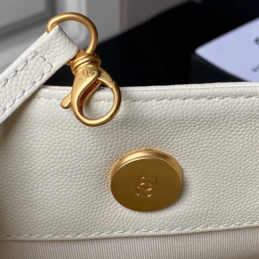 cream gold 30cm shopping 24a Smart devices CHANEL Discounted rates hardware bag caviar