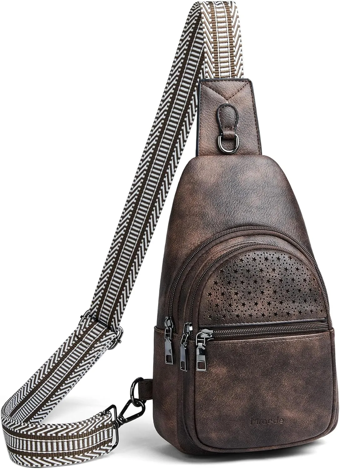 Crossbody Bags for Women 4-Pockets Sling Bag Fanny Pack Chest Purse Backpack Casual Daypacks Travel Shopping