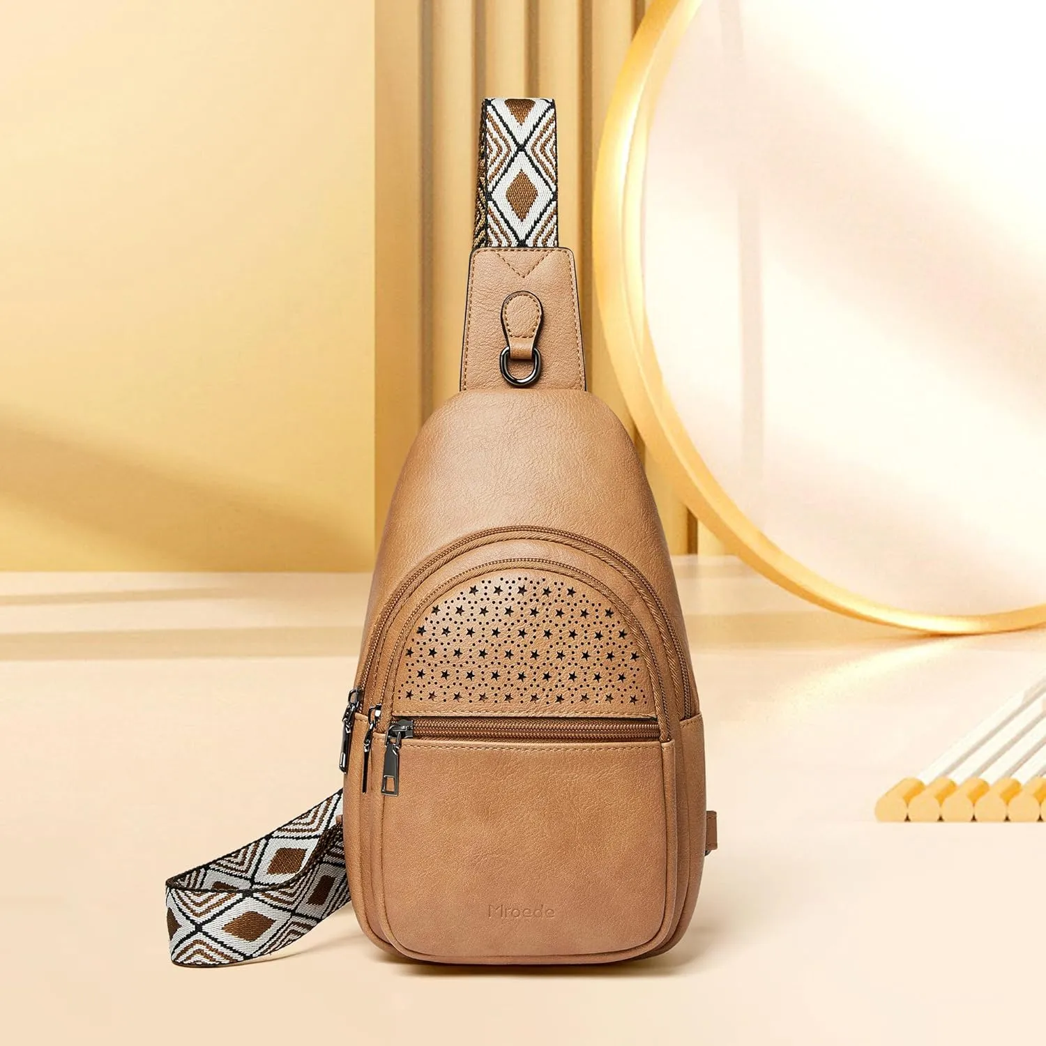Crossbody Bags for Women 4-Pockets Sling Bag Fanny Pack Chest Purse Backpack Casual Daypacks Travel Shopping