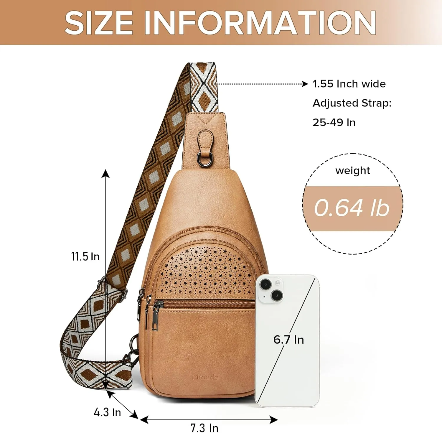 Crossbody Bags for Women 4-Pockets Sling Bag Fanny Pack Chest Purse Backpack Casual Daypacks Travel Shopping