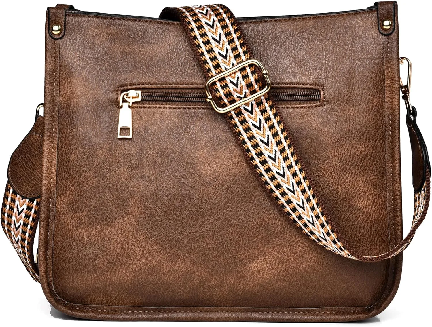 Crossbody Bags for Women Fashion Vegan Leather Hobo Purses Shoulder Handbags 2pcs Wallet Set with Guitar Strap