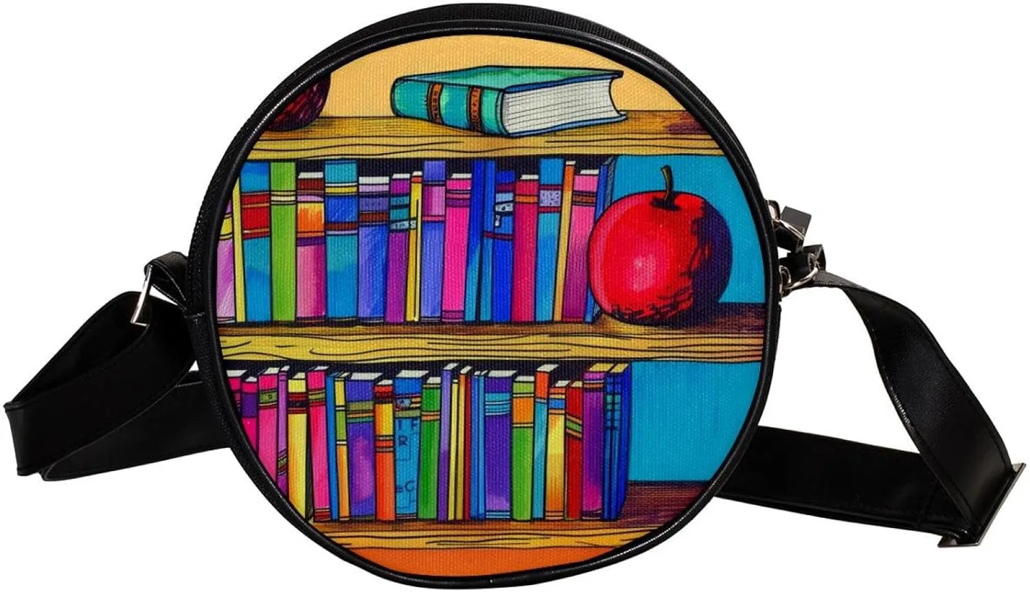 Crossbody Bags for Women,Crossbody Bag Men,Small Sling Bag,Cartoon Book Shelf,Crossbody Purse