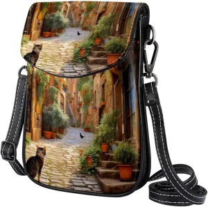 Crossbody Bags for Women,Crossbody Bag Men,Small Sling Bag,Vintage Yard Home Plants,Crossbody Purse