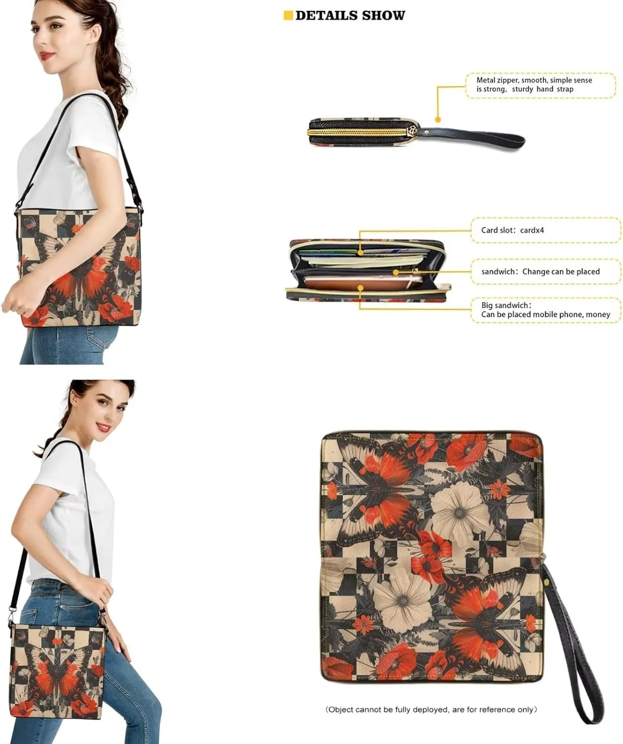 Crossbody Purse and Wallet Set Leather Tote Bag Top Handle Satchel Handbag with Wristlet Wallet for Women Girls