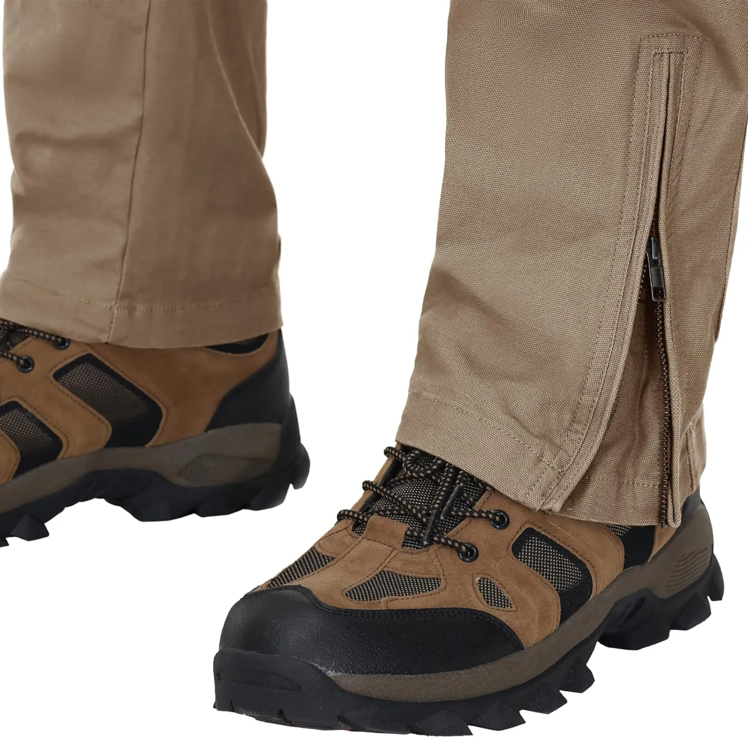 CRYSULLY Men's Cargo Pants Tactical Military Pants Work Army Cotton Trousers with Multi-Pockets (No Belt)
