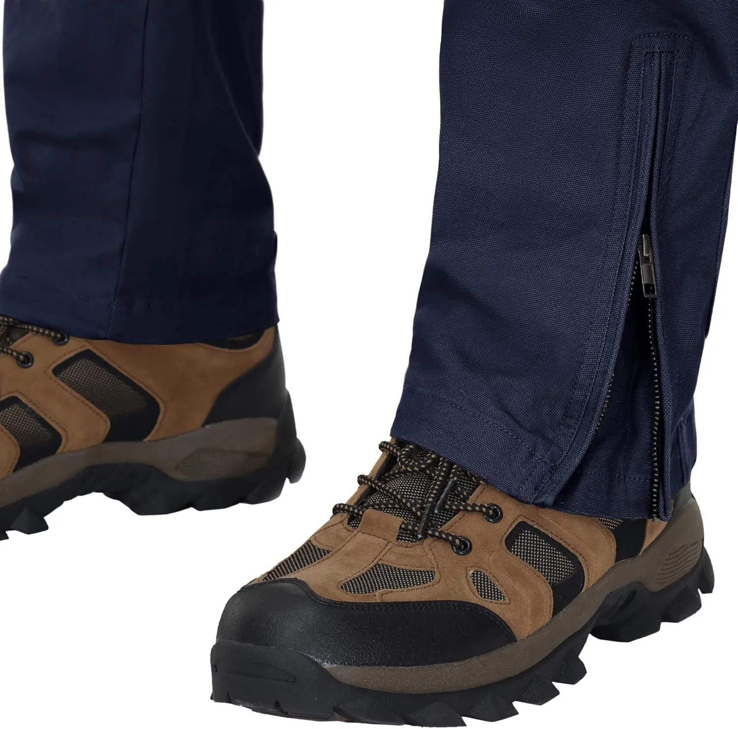 CRYSULLY Men's Cargo Pants Tactical Military Pants Work Army Cotton Trousers with Multi-Pockets (No Belt)