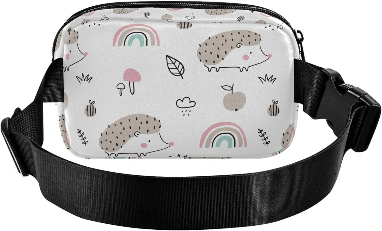 Custom Cute Hedgehog Animals Women Fanny Pack Waterproof Everywhere Belt Bag Designer Cross Body Waist Pack