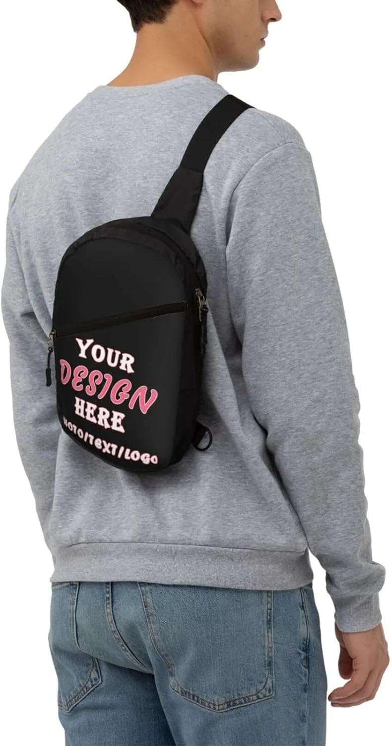 Custom Sling Bag,Personalized Sling Bag With Image Text,Crossbody Bags Sling Bags Fanny Pack For Men Women