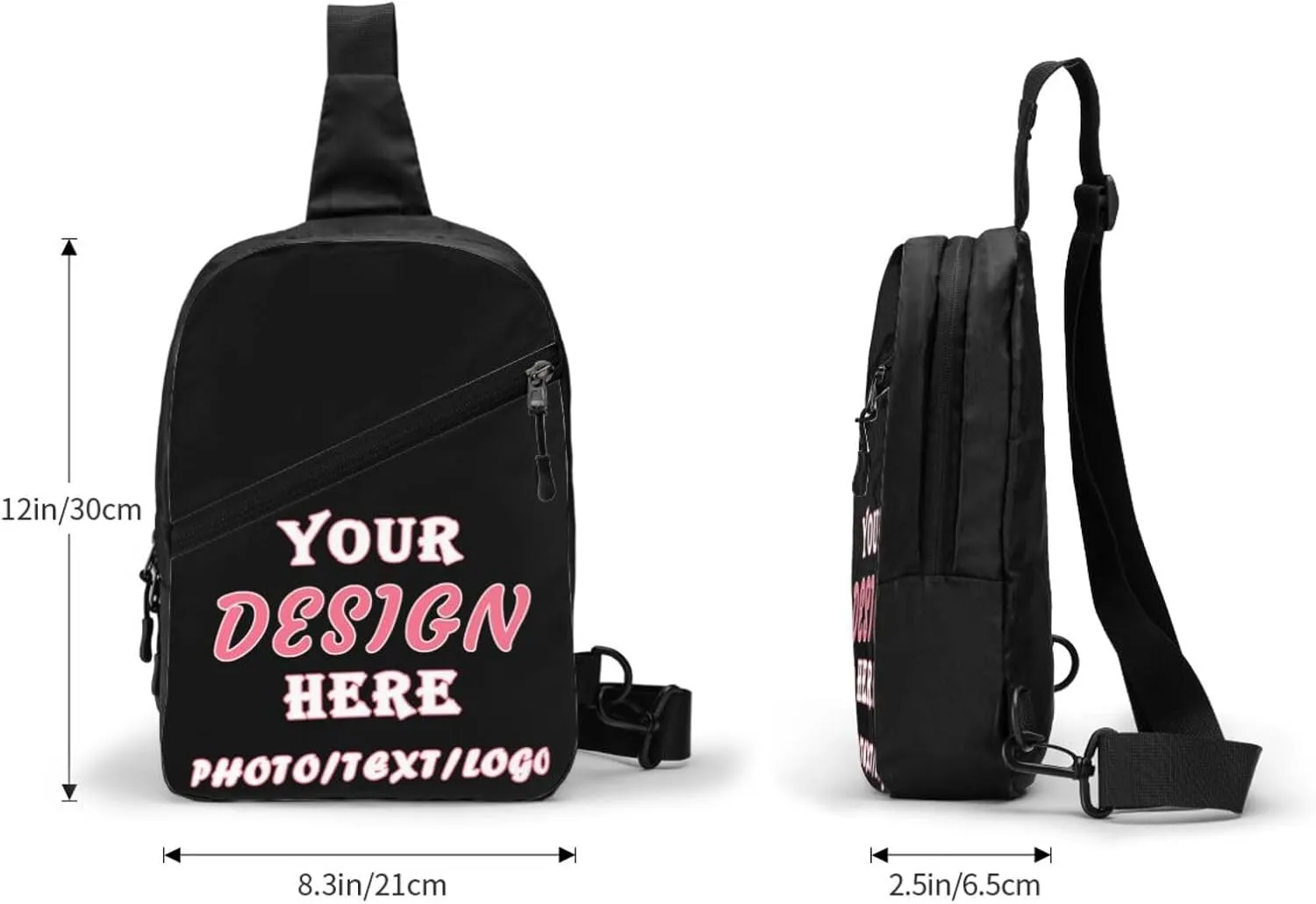 Custom Sling Bag,Personalized Sling Bag With Image Text,Crossbody Bags Sling Bags Fanny Pack For Men Women