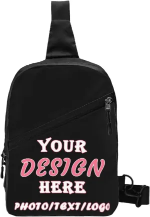 Custom Sling Bag,Personalized Sling Bag With Image Text,Crossbody Bags Sling Bags Fanny Pack For Men Women