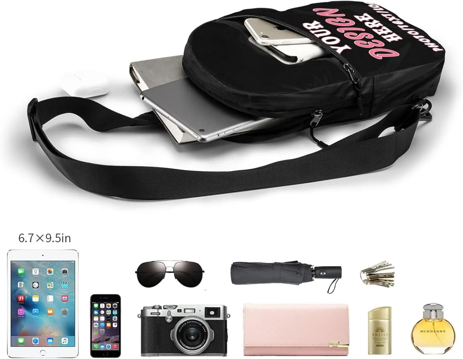 Custom Sling Bag,Personalized Sling Bag With Image Text,Crossbody Bags Sling Bags Fanny Pack For Men Women