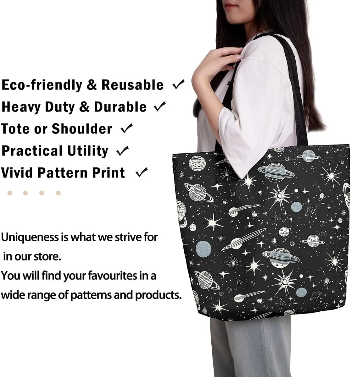 Cute Axolotl Canvas Tote Bag Rainbow Axolotls Shoulder Bag,Ocean Nautical Sea Animal Reusable Grocery Shoulder Bag