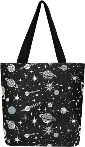 Cute Axolotl Canvas Tote Bag Rainbow Axolotls Shoulder Bag,Ocean Nautical Sea Animal Reusable Grocery Shoulder Bag