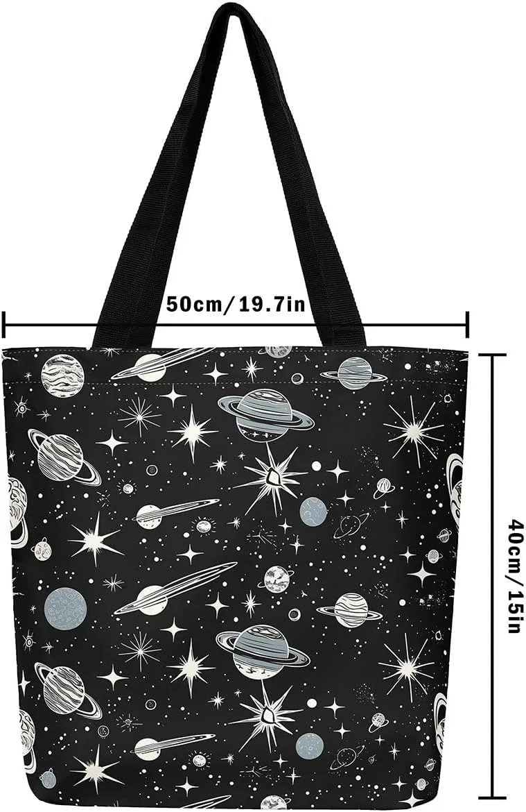 Cute Axolotl Canvas Tote Bag Rainbow Axolotls Shoulder Bag,Ocean Nautical Sea Animal Reusable Grocery Shoulder Bag