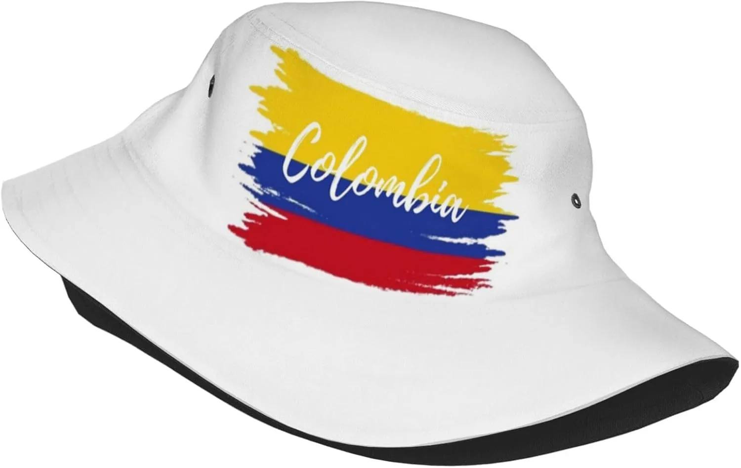 Cute Colombia Flag Bucket Hats for Women Men Packable Colombian Bucket Fisherman Hat Outdoor Summer Beach Sun Hats