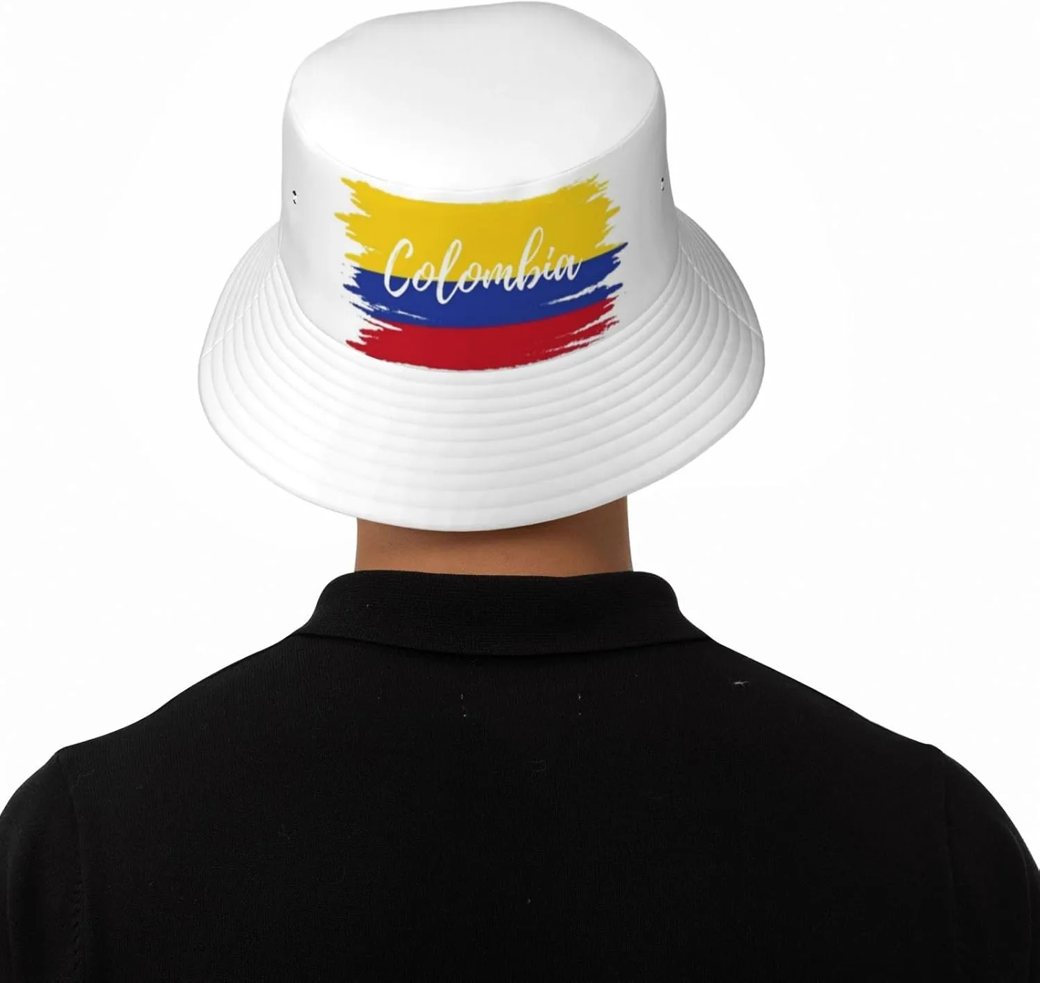 Cute Colombia Flag Bucket Hats for Women Men Packable Colombian Bucket Fisherman Hat Outdoor Summer Beach Sun Hats