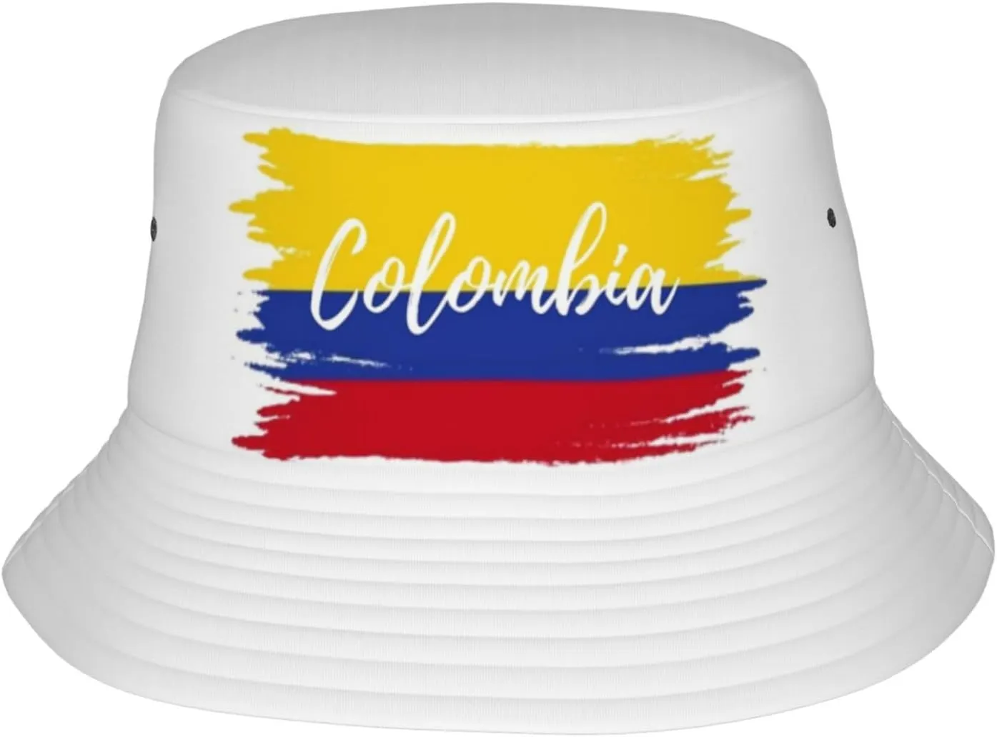 Cute Colombia Flag Bucket Hats for Women Men Packable Colombian Bucket Fisherman Hat Outdoor Summer Beach Sun Hats