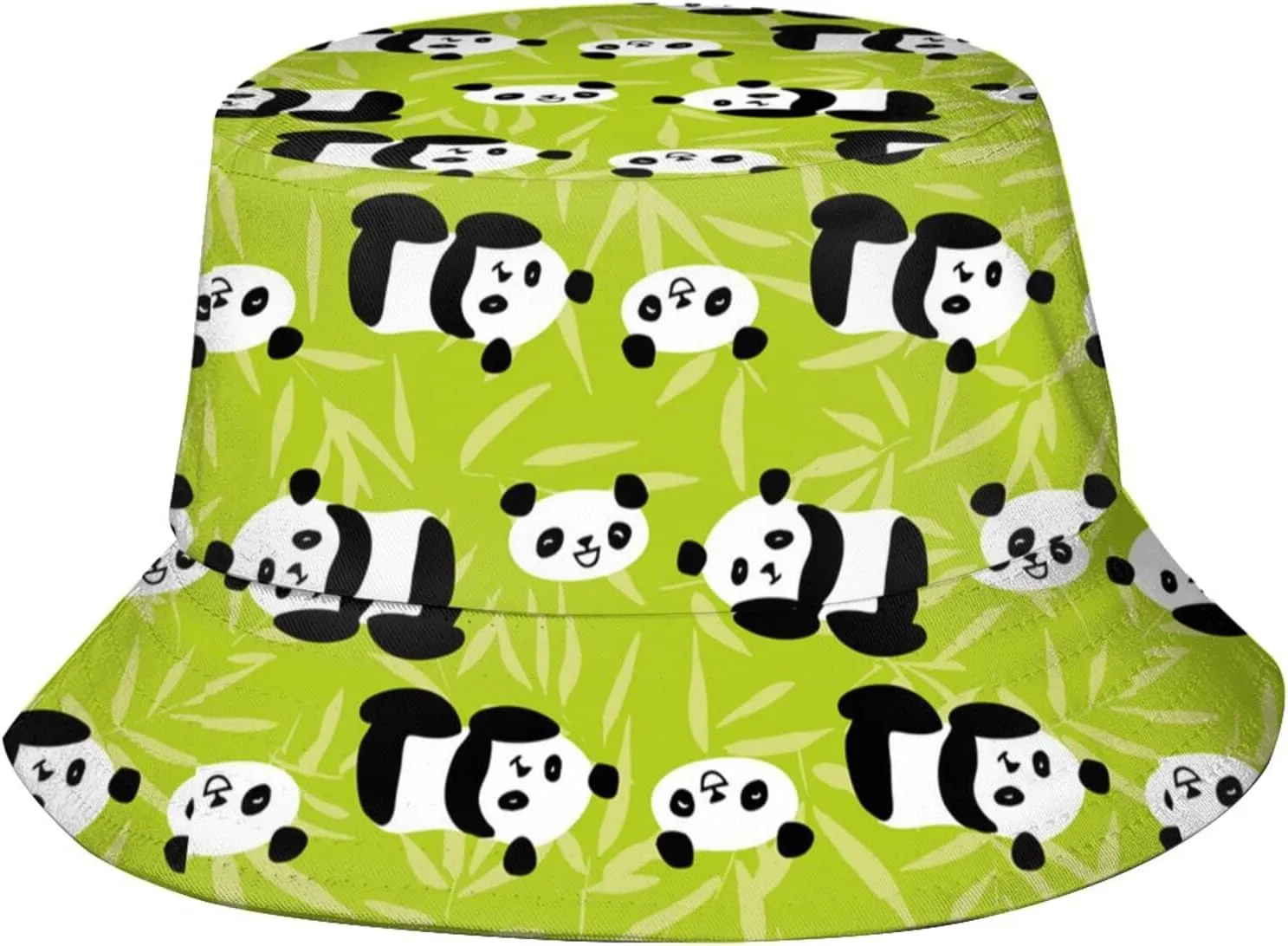 Cute Panda Bucket Sun Hat Funny Animal Summer Packable Fisherman Hat Unisex for Adult Women Men Teen Girls