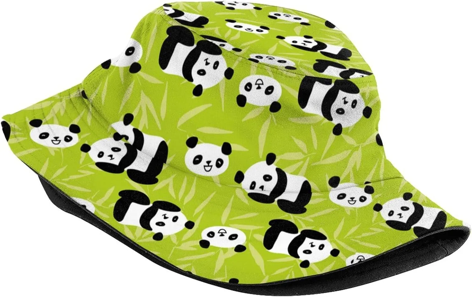 Cute Panda Bucket Sun Hat Funny Animal Summer Packable Fisherman Hat Unisex for Adult Women Men Teen Girls