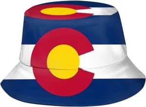 Cute State Flag Bucket Hats Fashion Sun Cap Packable Outdoor Patriotic Fisherman Hat for Women and Men