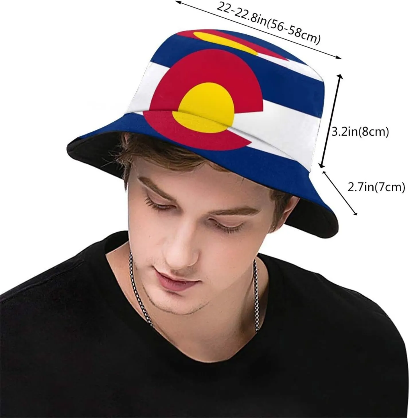 Cute State Flag Bucket Hats Fashion Sun Cap Packable Outdoor Patriotic Fisherman Hat for Women and Men