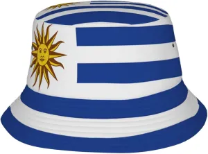 Cute Uruguay Flag Bucket Hat Sun Hats Cap Packable Outdoor Fisherman Hat for Women Men