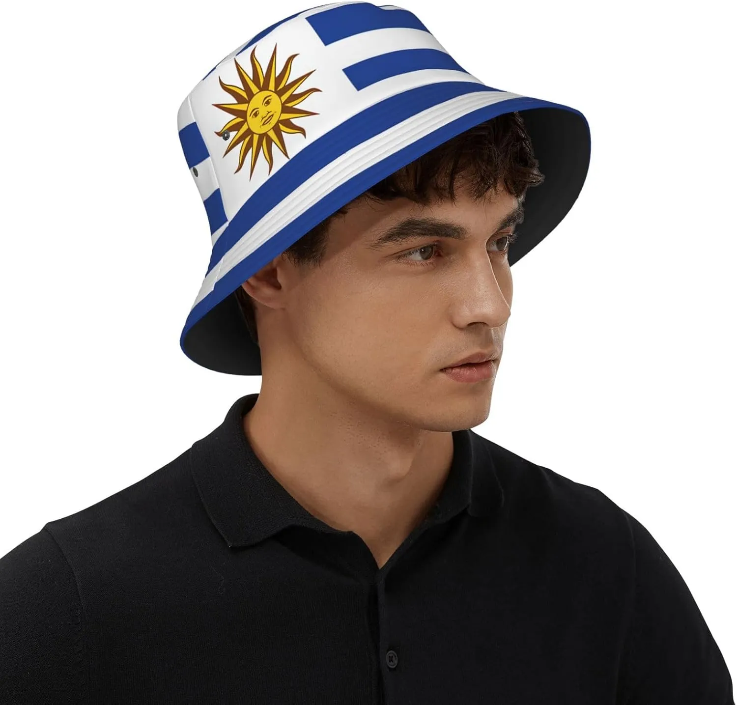 Cute Uruguay Flag Bucket Hat Sun Hats Cap Packable Outdoor Fisherman Hat for Women Men