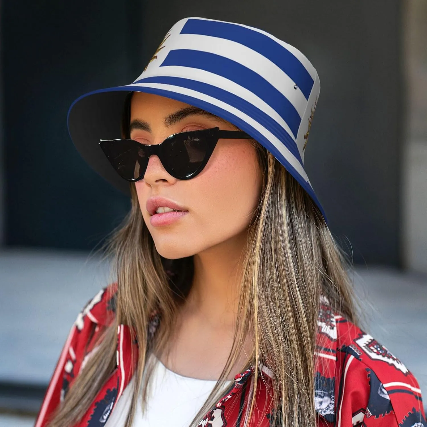 Cute Uruguay Flag Bucket Hat Sun Hats Cap Packable Outdoor Fisherman Hat for Women Men