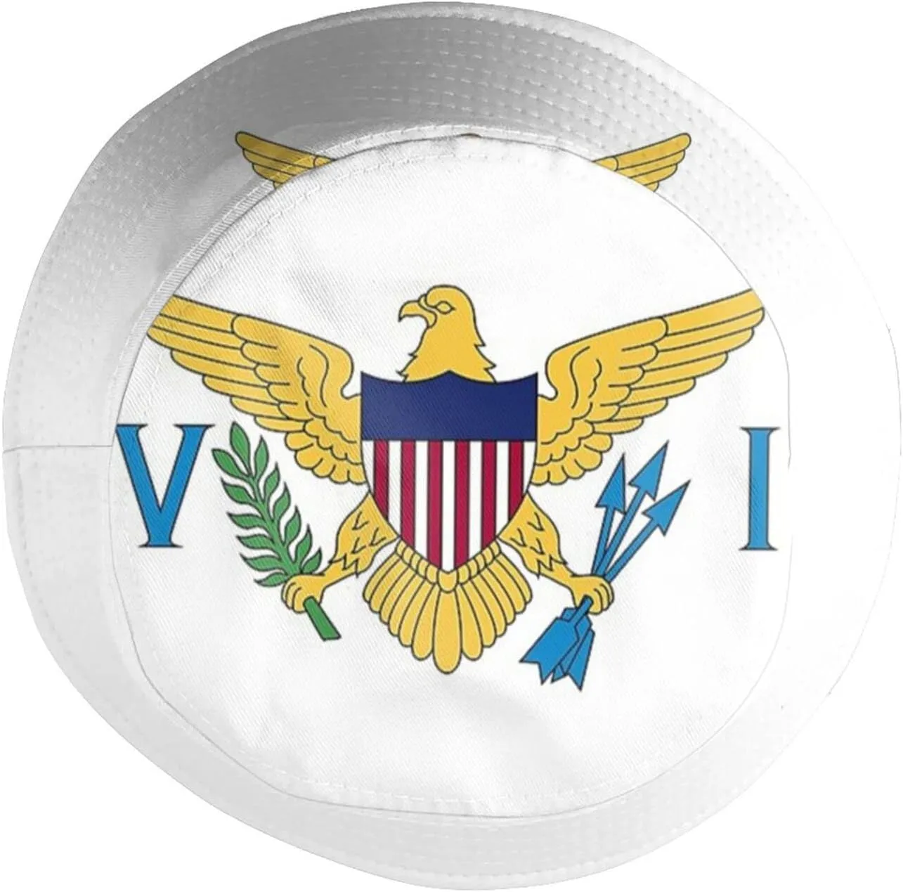 Cute Virgin Islands Flag Bucket Hat for Women Men Packable Virgin Islands Fisherman Hat Summer Sun Beach Fishing Cap
