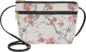 Danny K. Women's Tapestry Zipper Purse Crossbody Handbag, Adjustable Cord, Handmade in USA