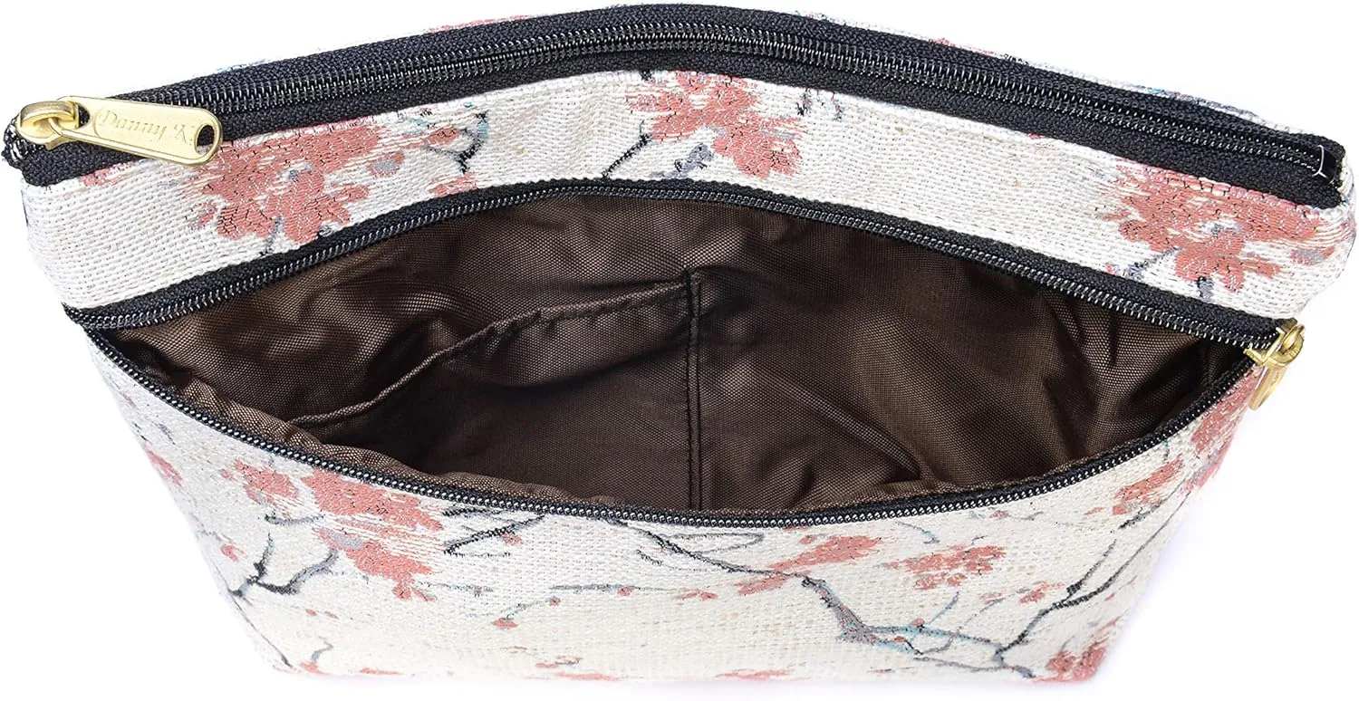 Danny K. Women's Tapestry Zipper Purse Crossbody Handbag, Adjustable Cord, Handmade in USA