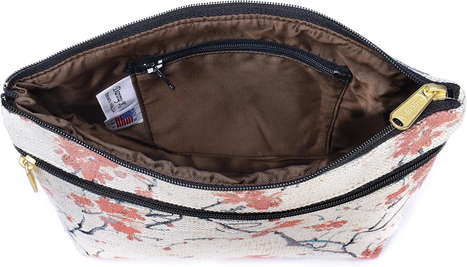 Danny K. Women's Tapestry Zipper Purse Crossbody Handbag, Adjustable Cord, Handmade in USA