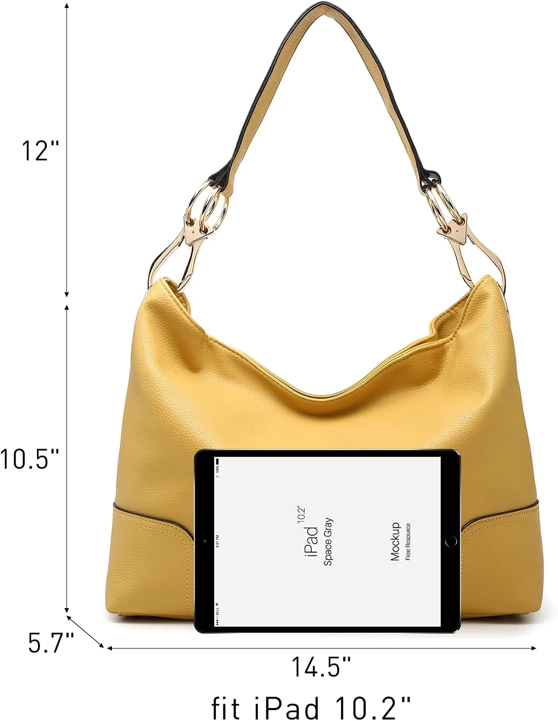 Dasein Hobo Purses for Women Soft PU Leather Handbags Slouchy Hobo Bags Shoulder Bag Top Handle Tote