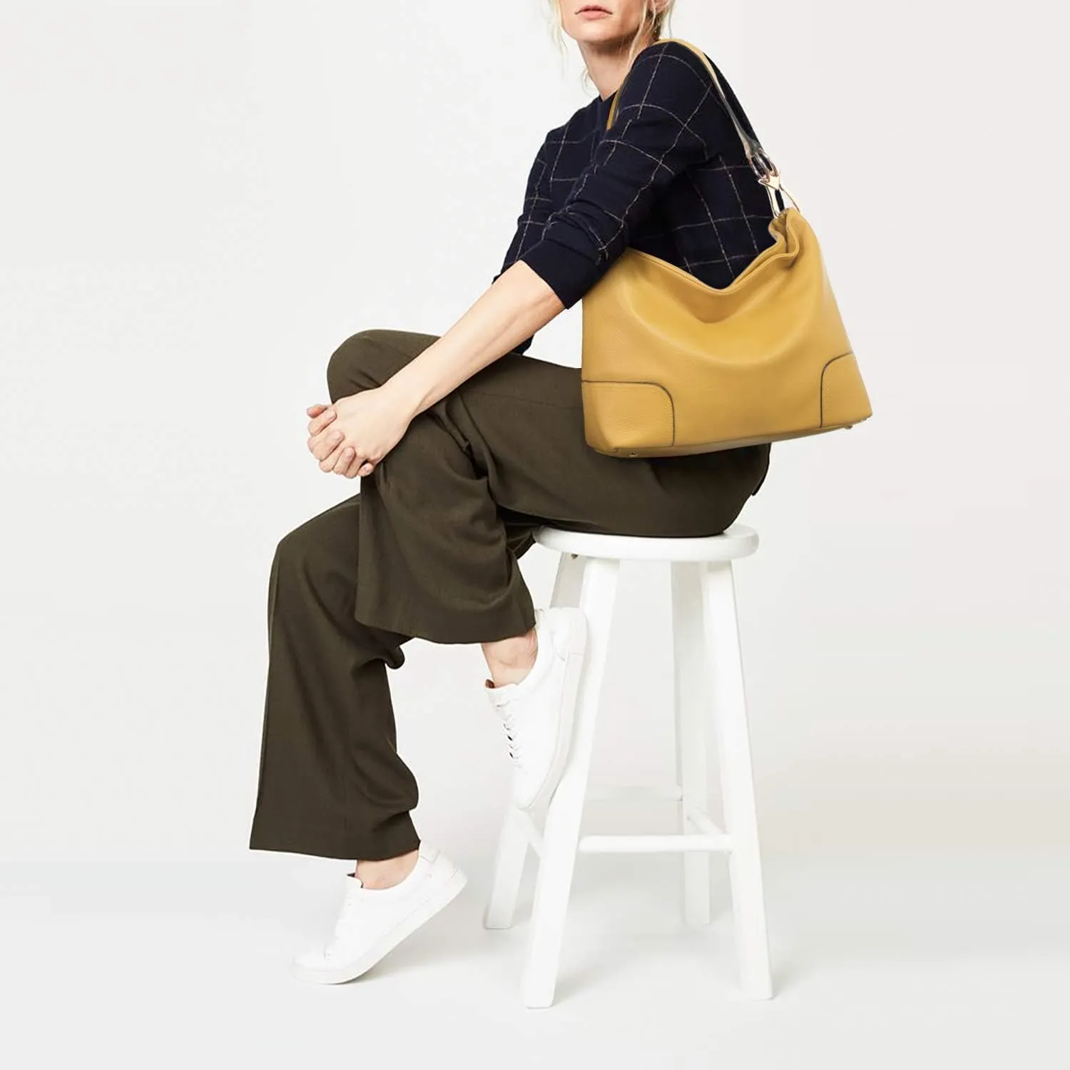 Dasein Hobo Purses for Women Soft PU Leather Handbags Slouchy Hobo Bags Shoulder Bag Top Handle Tote