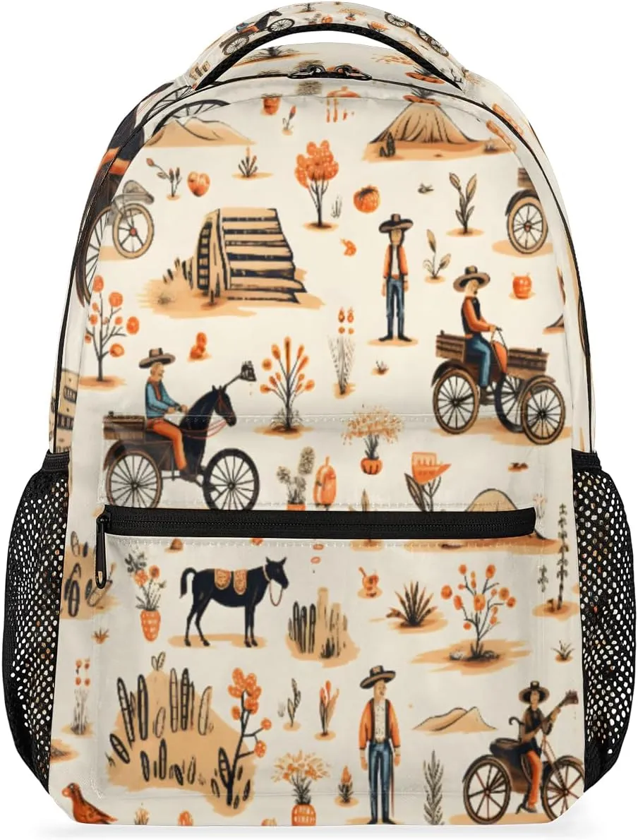 Daypack Farmers Harvest Backpack Computer Laptop Backpacks, Farmland Large Capacity Book Bags with Adjustable Shoulder Strap, Travel Hiking Camping Casual Daypack for Adult Women Men