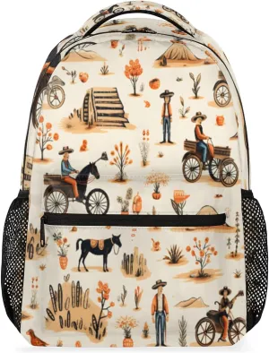 Daypack Farmers Harvest Backpack Computer Laptop Backpacks, Farmland Large Capacity Book Bags with Adjustable Shoulder Strap, Travel Hiking Camping Casual Daypack for Adult Women Men