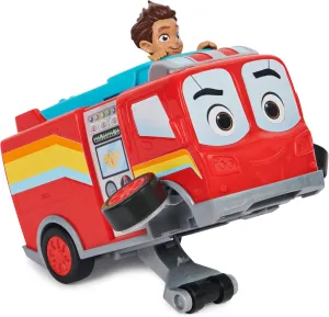 Disney Junior Firebuds, Bo and Flash Fire Engine Toy Vehicle with Pull-Back Feature and Wheelie Action, Kids’ Toys for Boys and Girls Aged 3 and Up