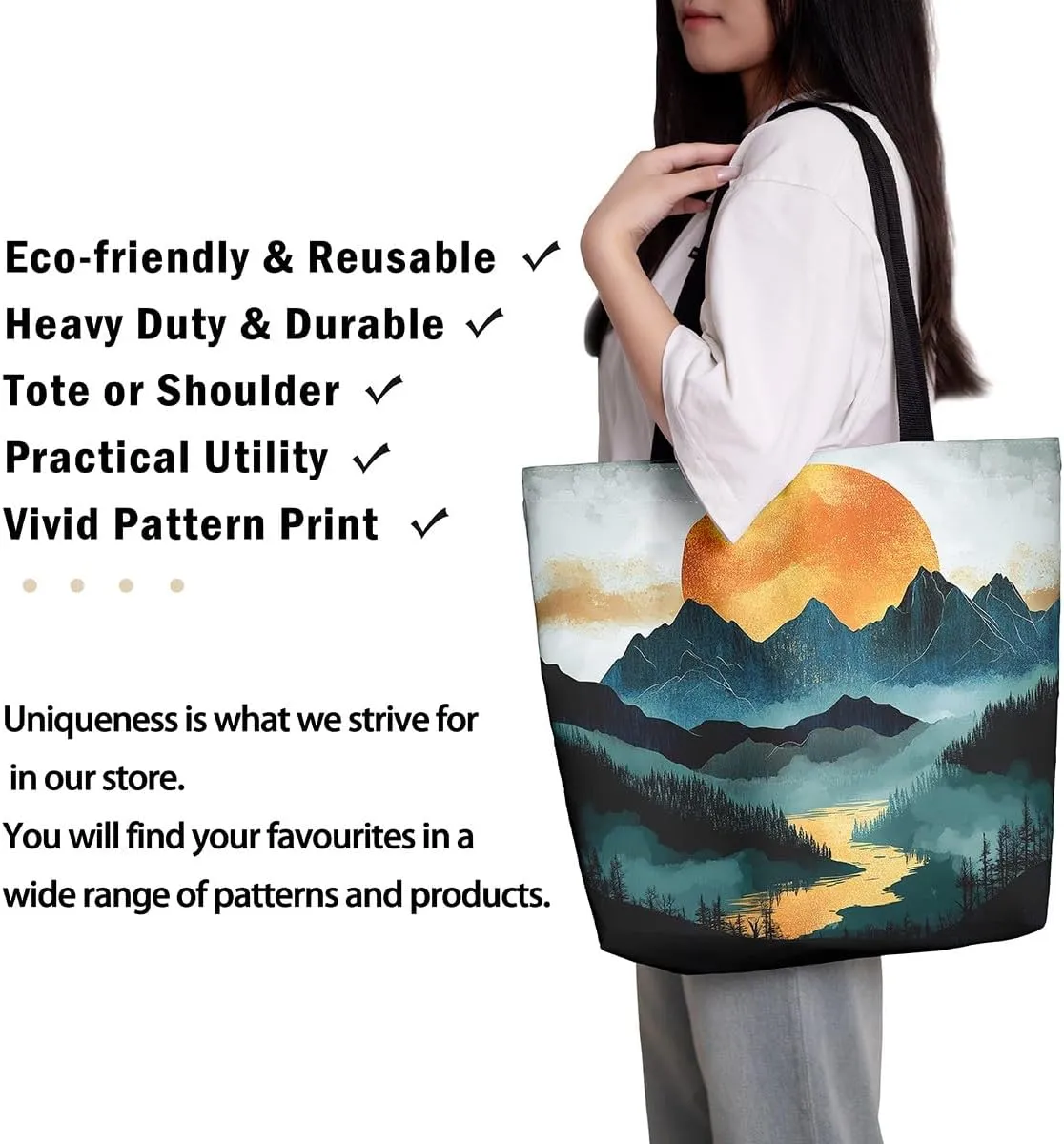 DJ Controller Canvas Tote Bag Black and White Foldable Beach Bag,Disc Pop Music Hip Hop Rock Musical Theme