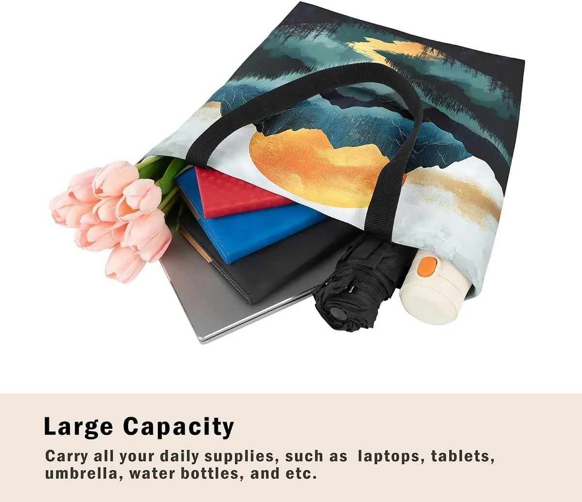 DJ Controller Canvas Tote Bag Black and White Foldable Beach Bag,Disc Pop Music Hip Hop Rock Musical Theme