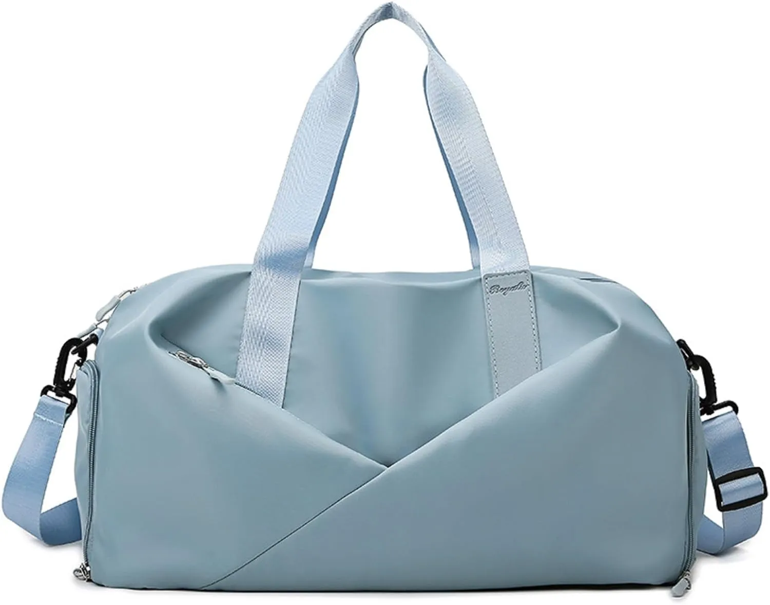 Duffle Bag, Gym Bag for Women, Separate Shoes Compartment Yoga Bag, Wet and Dry Separation Beach Bag (Sky blue, Large)