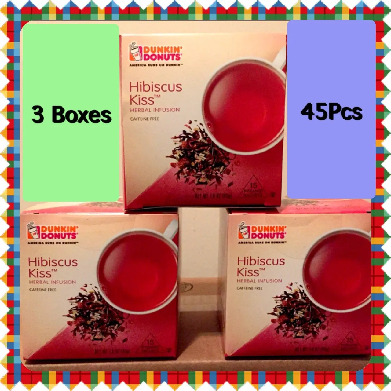 dunkin donut hibiscus kiss tea 45 tea bags
