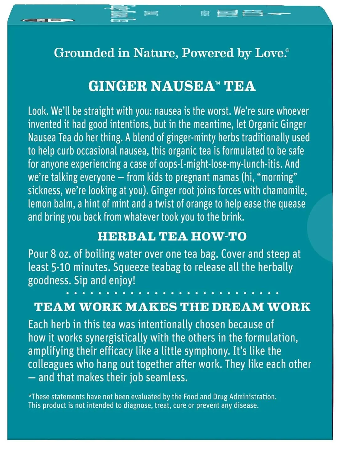 Earth Mama Organic Ginger Nausea™ Tea | Comforts Occasional Nausea   Morning Sickness, 16 Teabags Per Box (3-Pack)
