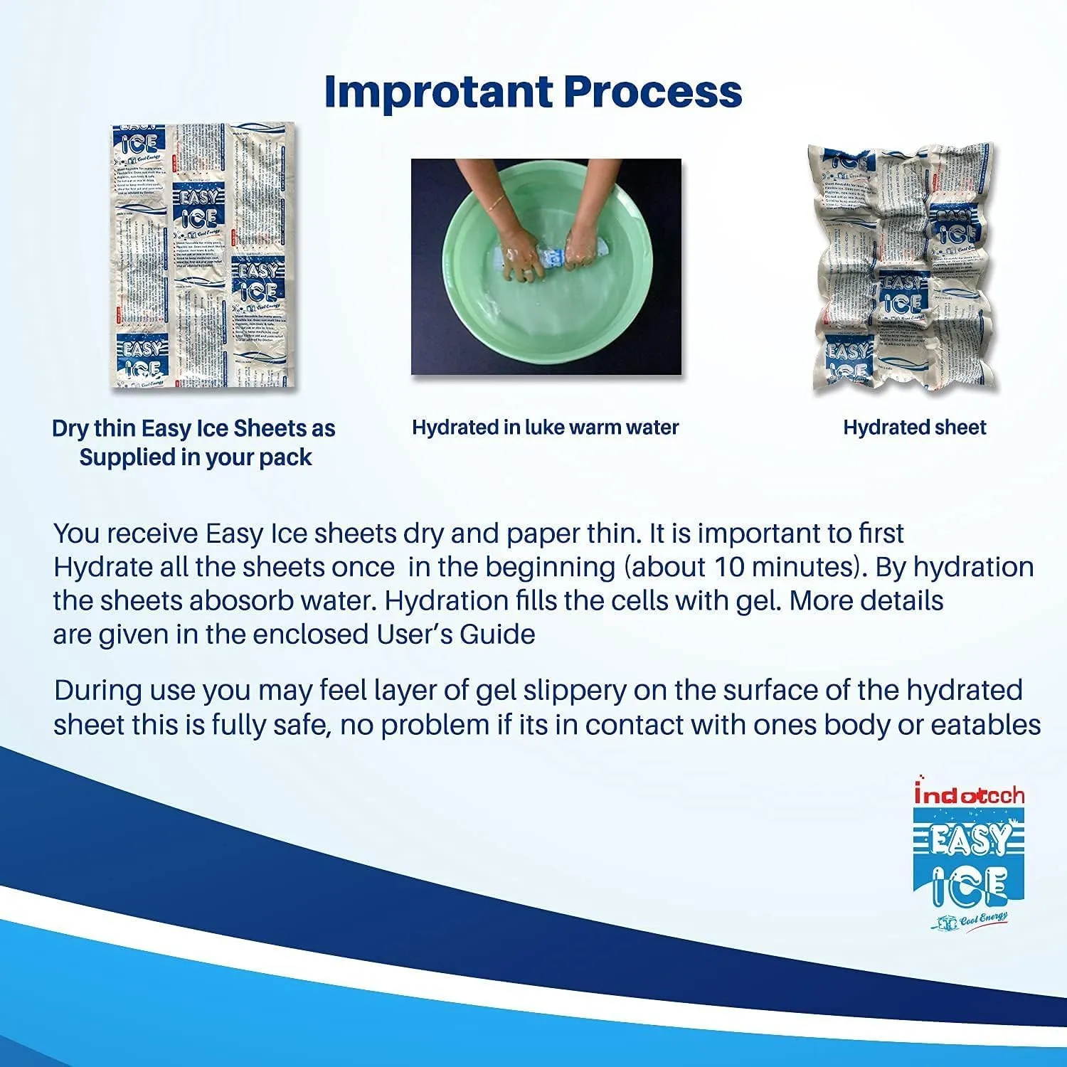 Easy Ice Reusable Ice and Heat Packs for Injuries, 4Ply Gel Sheets for Shipping, Coolers Long-Lasting Freezer Packs for Food, Beverages and Medicine Keeps Items Fresh, Ideal for Travel- (10"x7")