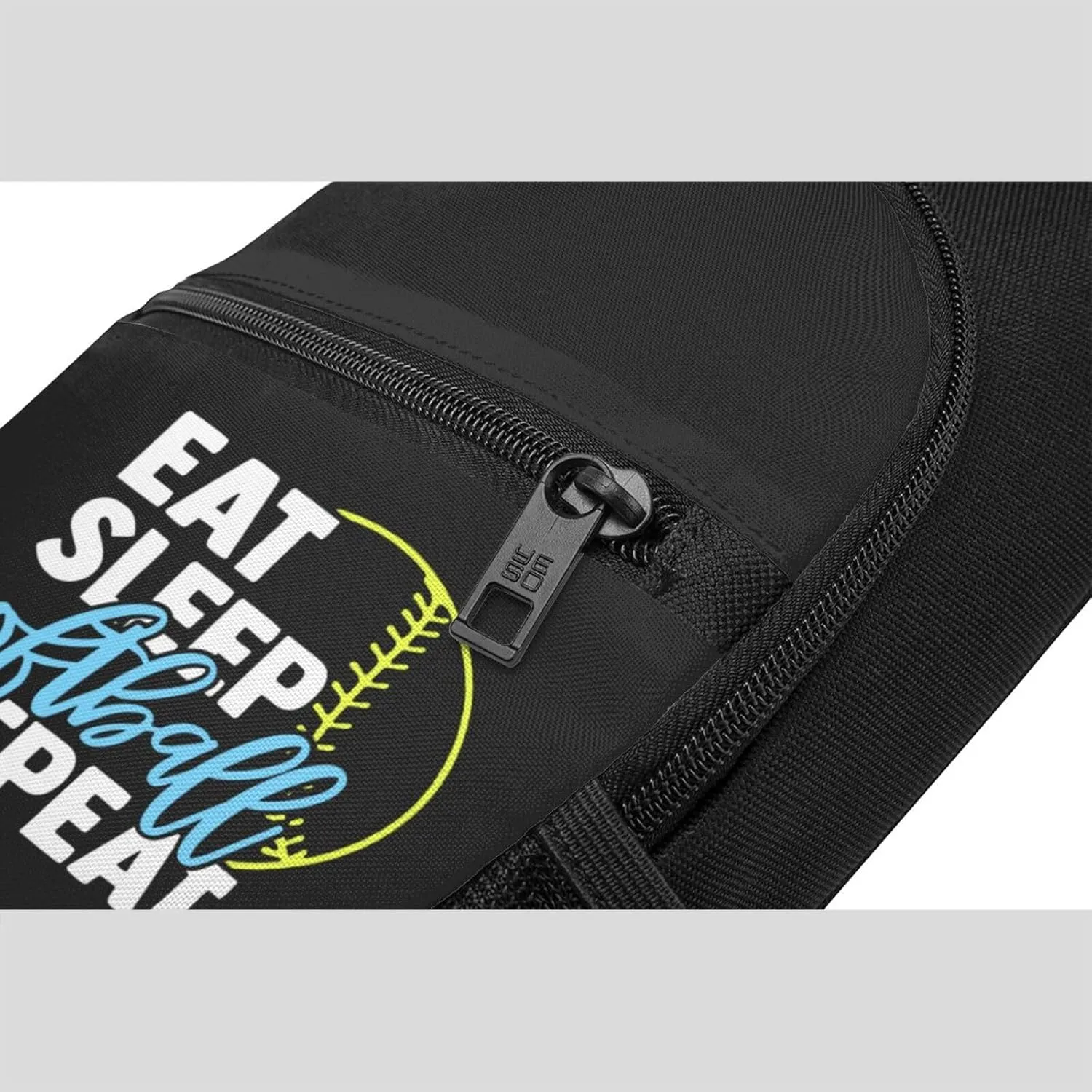 Eat Sleep Softball Sling Bag Crossbody Backpack Shoulder Casual Daypack Bags for Men Women