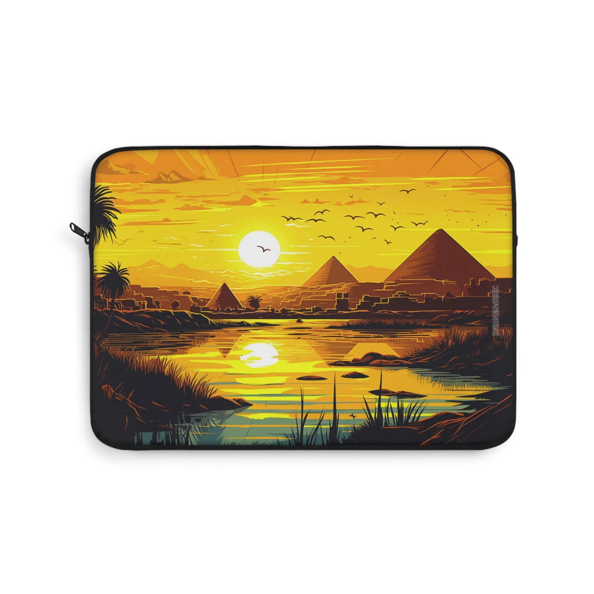 Egyptian Sunset Laptop Sleeve - Protect Your Device with Stunning Egyptian Landscape Artwork