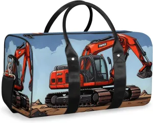 Engineering Car Travel Duffle Bag, Sports Gym Bags for Women Men, Carry On Weekender Overnight Workout Airplane Trips Bag