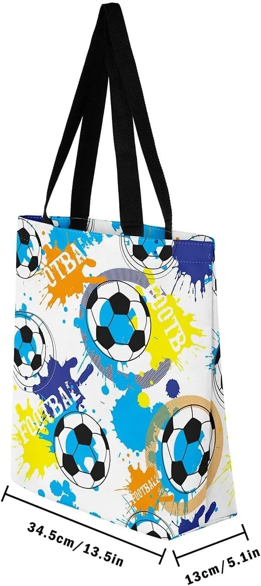Excavator Canvas Tote Bag Construction Travel Shopping Bag,Cartoon Bear Car Vehicles Dump Truck Handbag